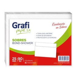 SOBRE BLANCO SHOWER 90 GR 9...